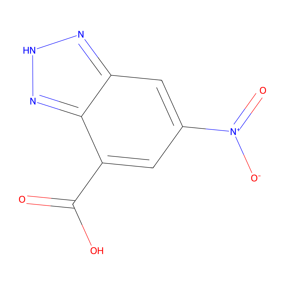 6-nitro-2H-benzotriazole-4-carboxylic acid molecular structure, CAS 117886-75-6