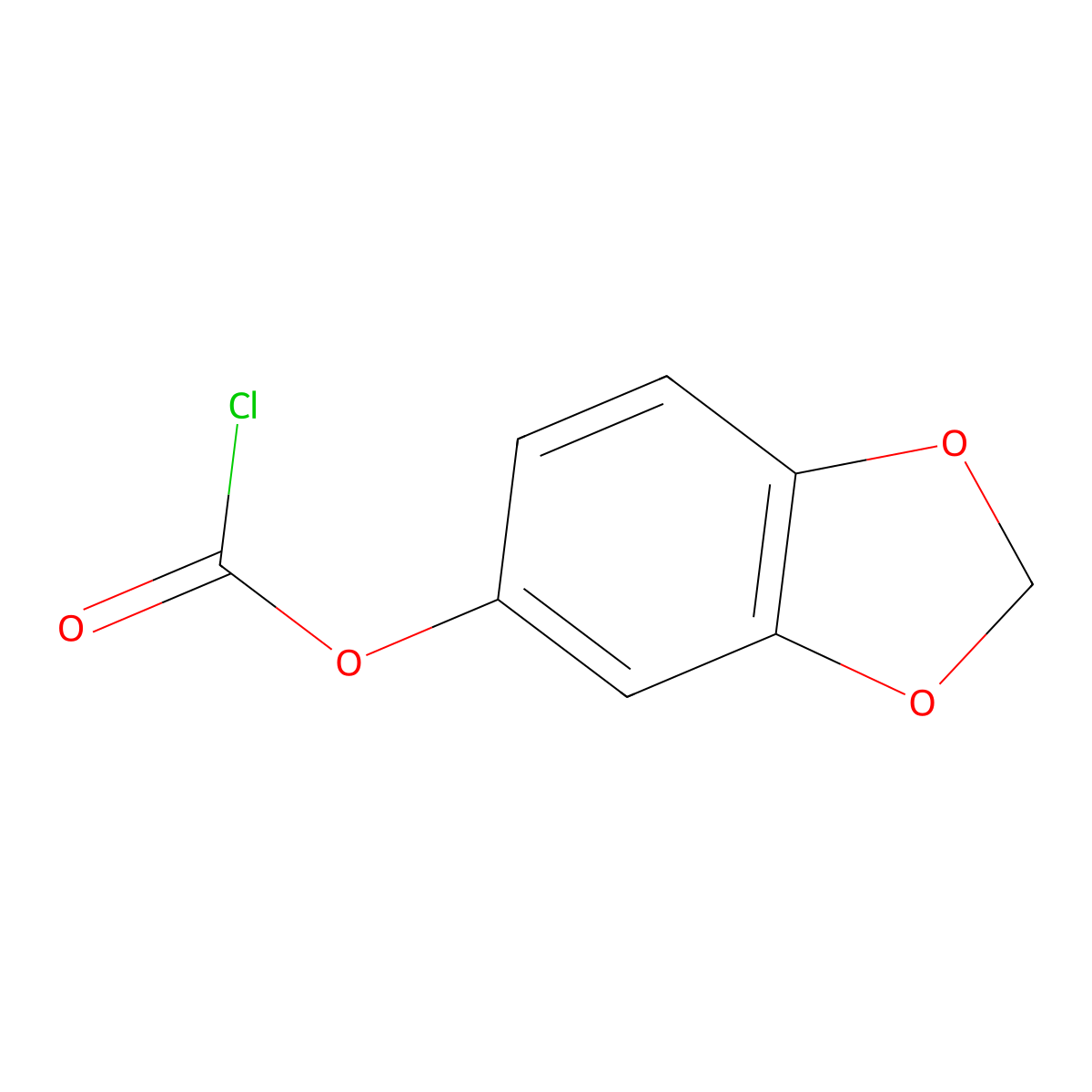 Benzo[d][1,3]dioxol-5-yl carbonochloridate molecular structure, CAS 117886-89-2