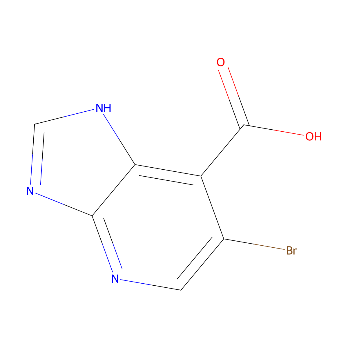 6-Bromo-3H-imidazo[4,5-B]pyridine-7-carboxylic acid molecular structure, CAS 117888-98-9