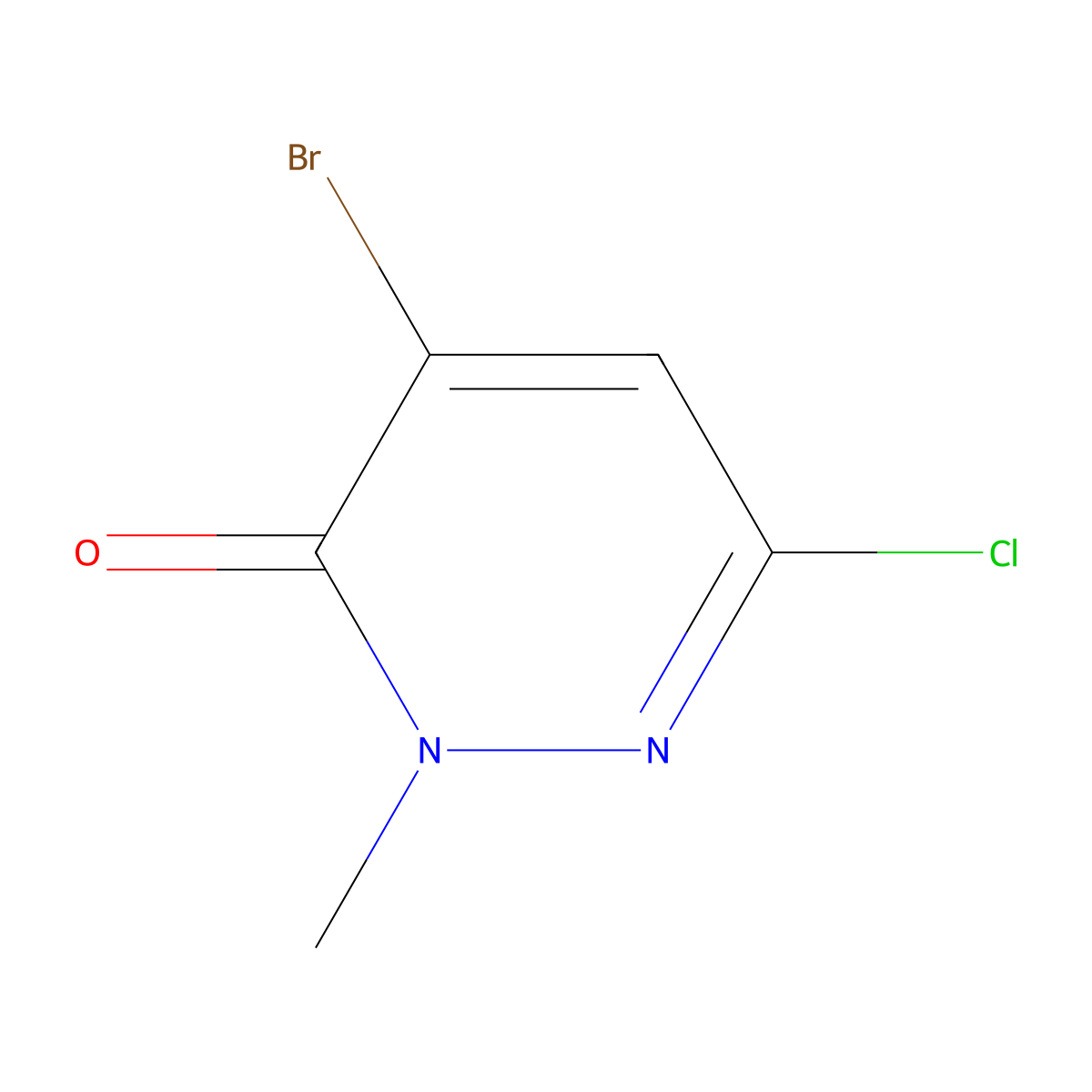 4-Bromo-6-chloro-2-methyl-2,3-dihydropyridazin-3-one molecular structure, CAS 1178884-53-1