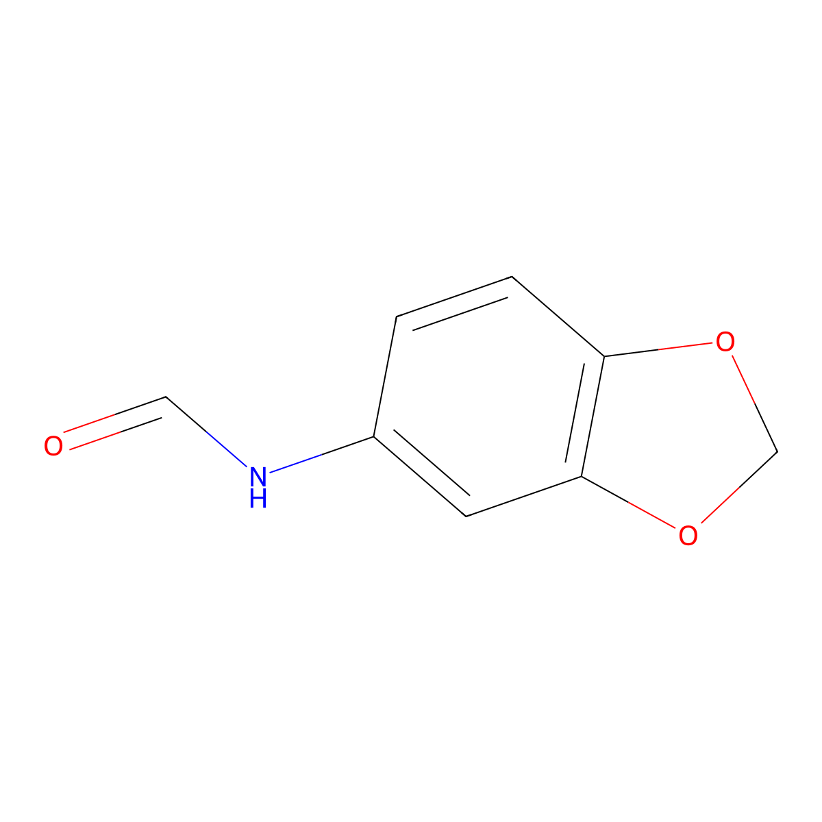 N-(1,3-dioxaindan-5-yl)formamide molecular structure, CAS 117889-14-2