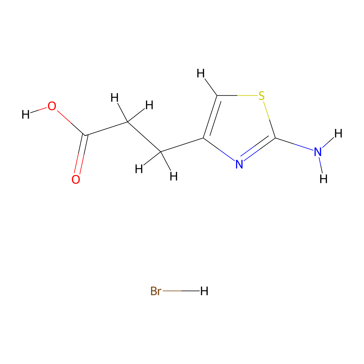 3-(2-Amino-thiazol-4-yl)-propionic acid hydrobromide molecular structure, CAS 117889-74-4