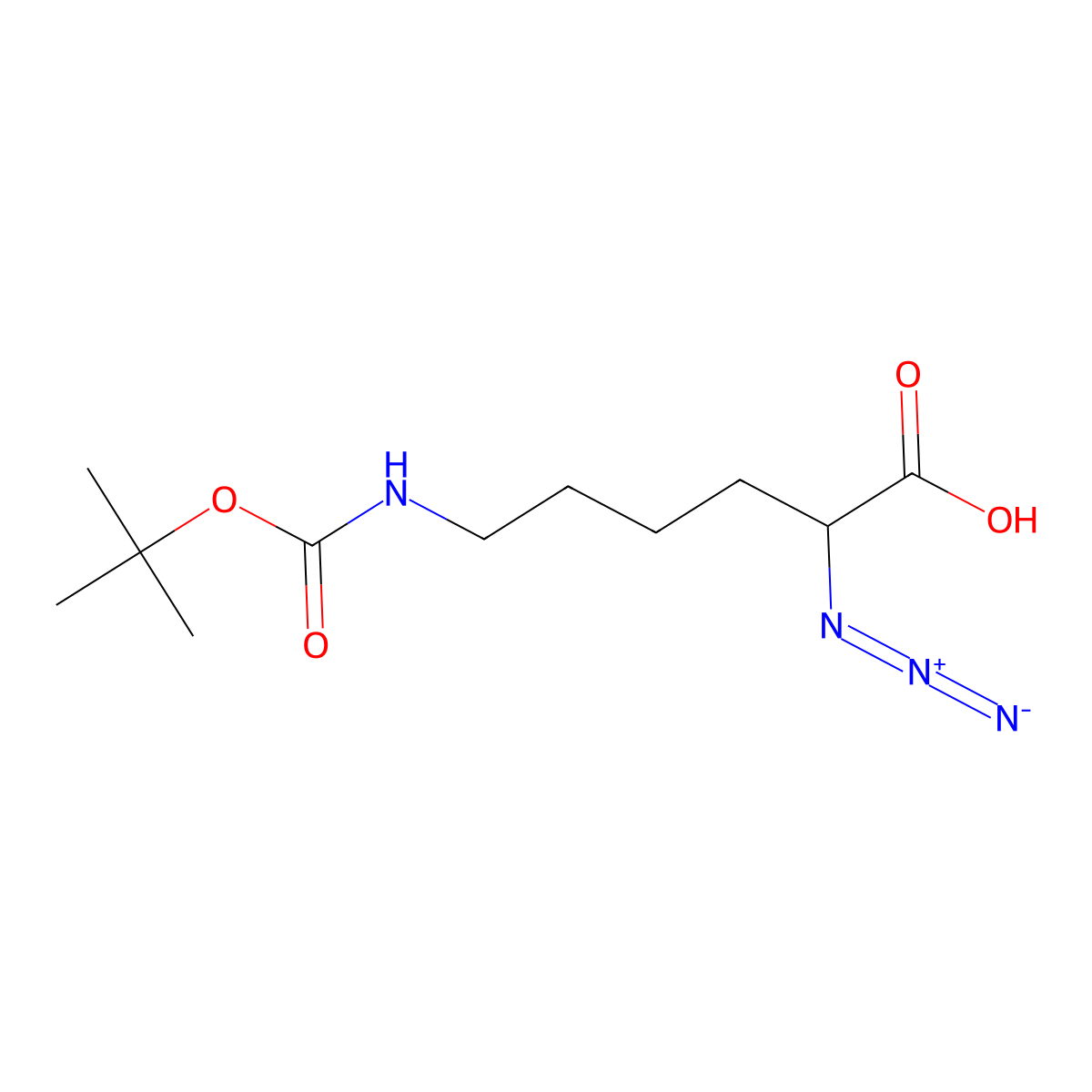 N3-D-Lys(boc)-oh molecular structure, CAS 1178899-92-7