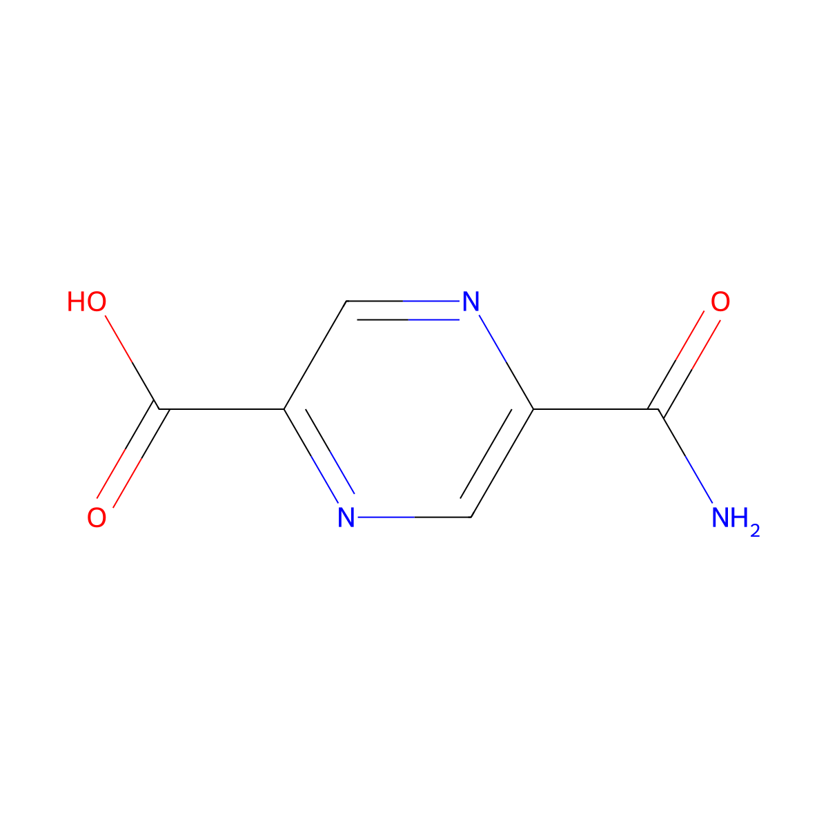 5-Carbamoylpyrazine-2-carboxylic acid molecular structure, CAS 117890-32-1