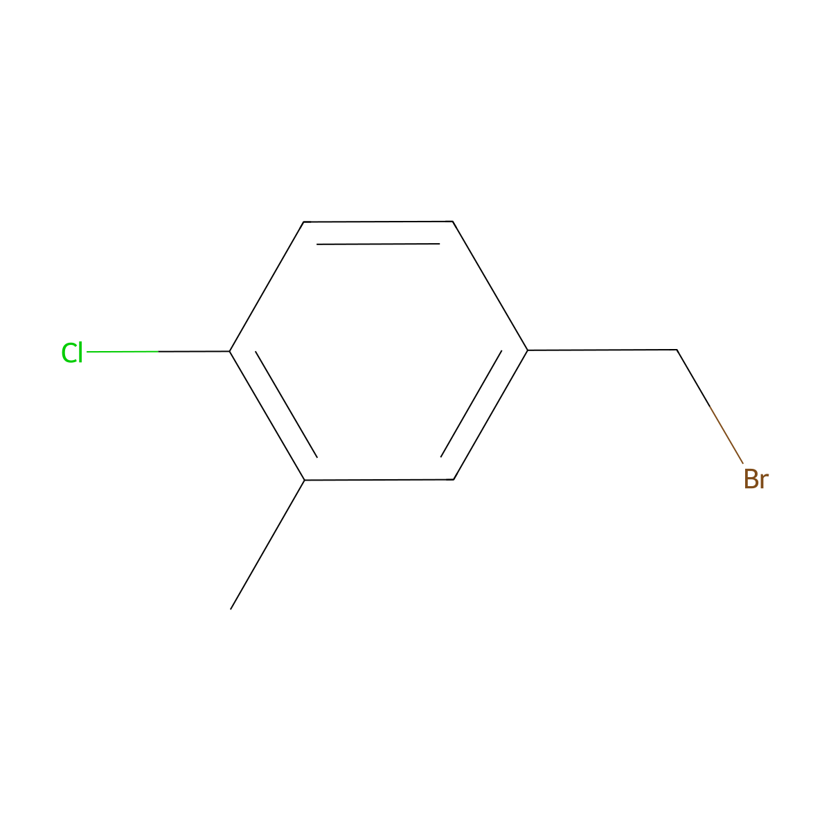 4-(Bromomethyl)-1-chloro-2-methylbenzene molecular structure, CAS 117890-58-1