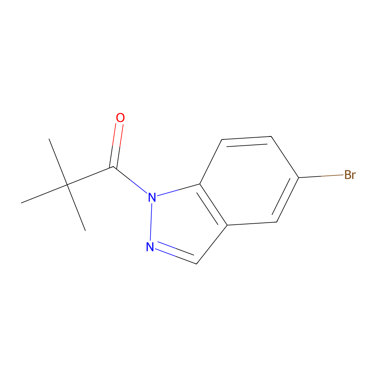 1-(5-bromo-1H-indazol-1-yl)-2,2-dimethylpropan-1-one molecular structure, CAS 1178903-18-8