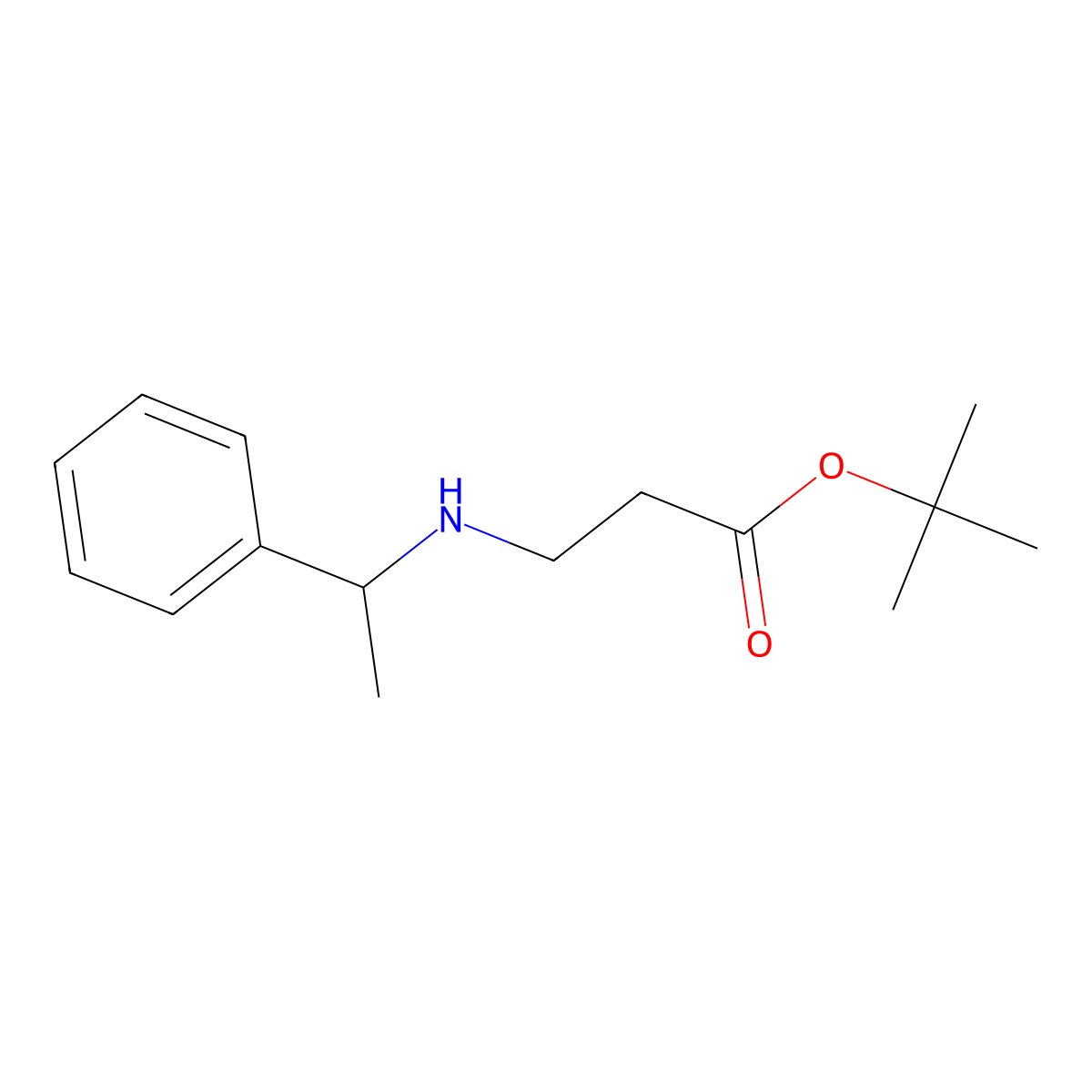tert-Butyl 3-[(1-phenylethyl)amino]propanoate molecular structure, CAS 1178906-66-5