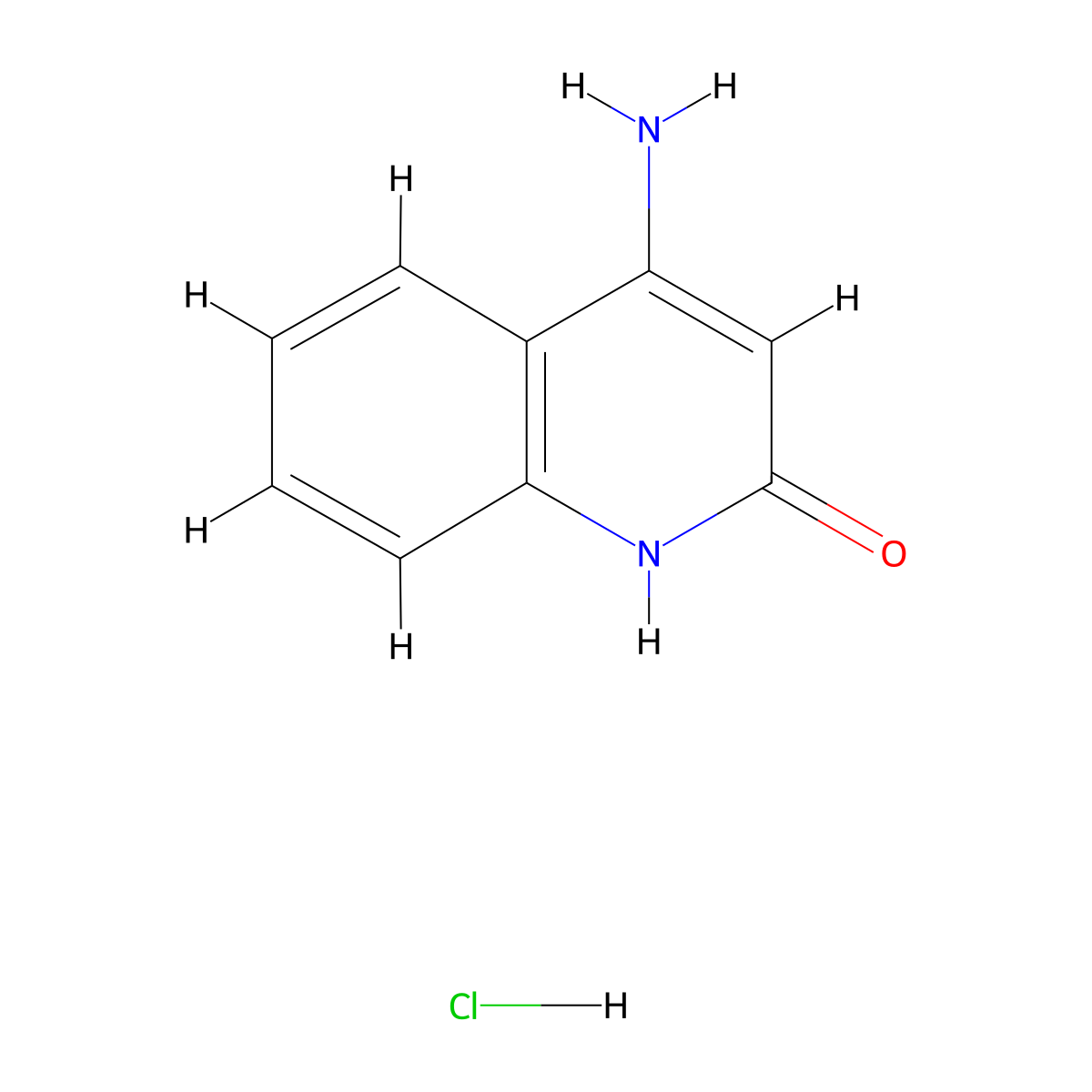 4-Aminoquinolin-2(1H)-one hydrochloride molecular structure, CAS 117891-09-5