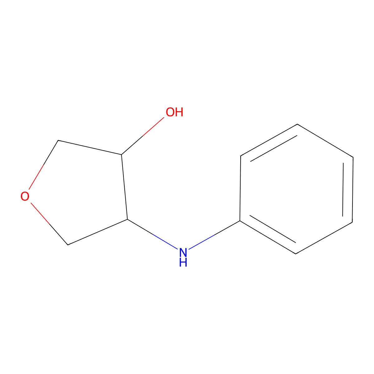 4-(Phenylamino)oxolan-3-ol molecular structure, CAS 1178915-18-8