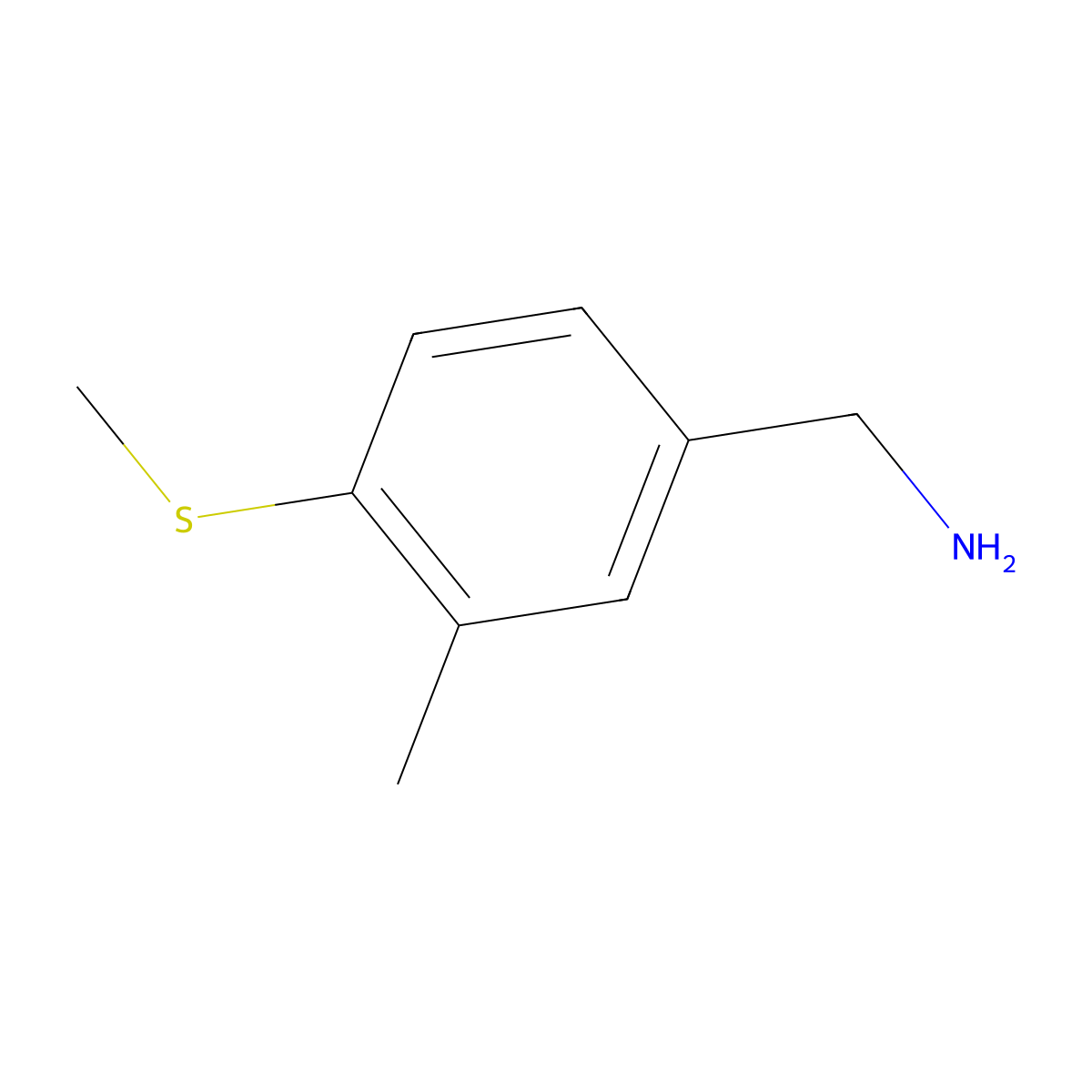 [3-Methyl-4-(methylsulfanyl)phenyl]methanamine molecular structure, CAS 1178916-64-7