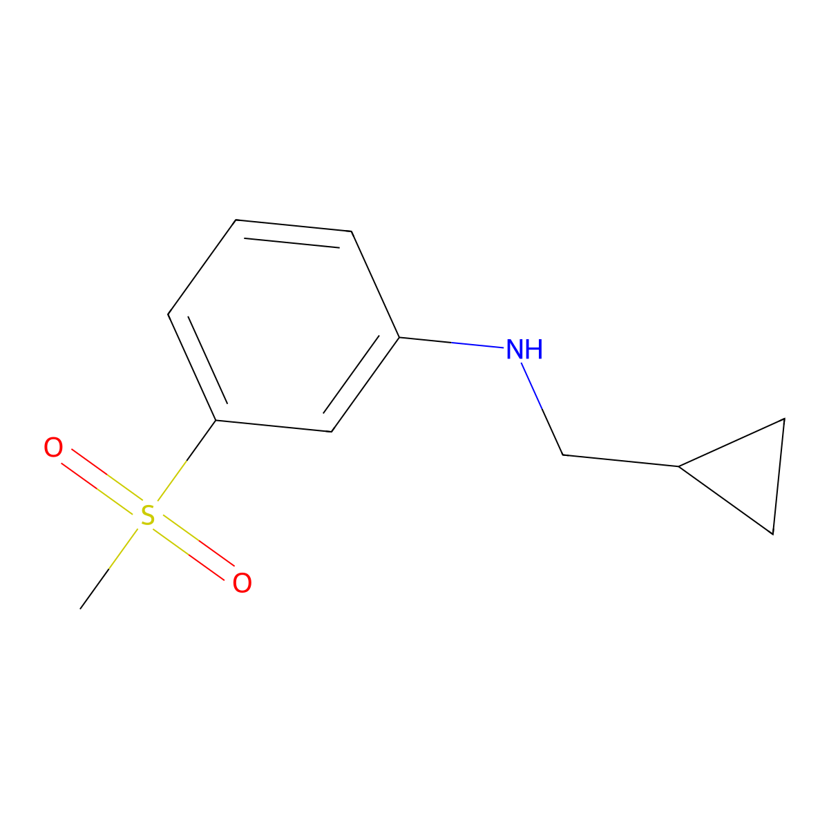 N-(Cyclopropylmethyl)-3-methanesulfonylaniline molecular structure, CAS 1178917-14-0