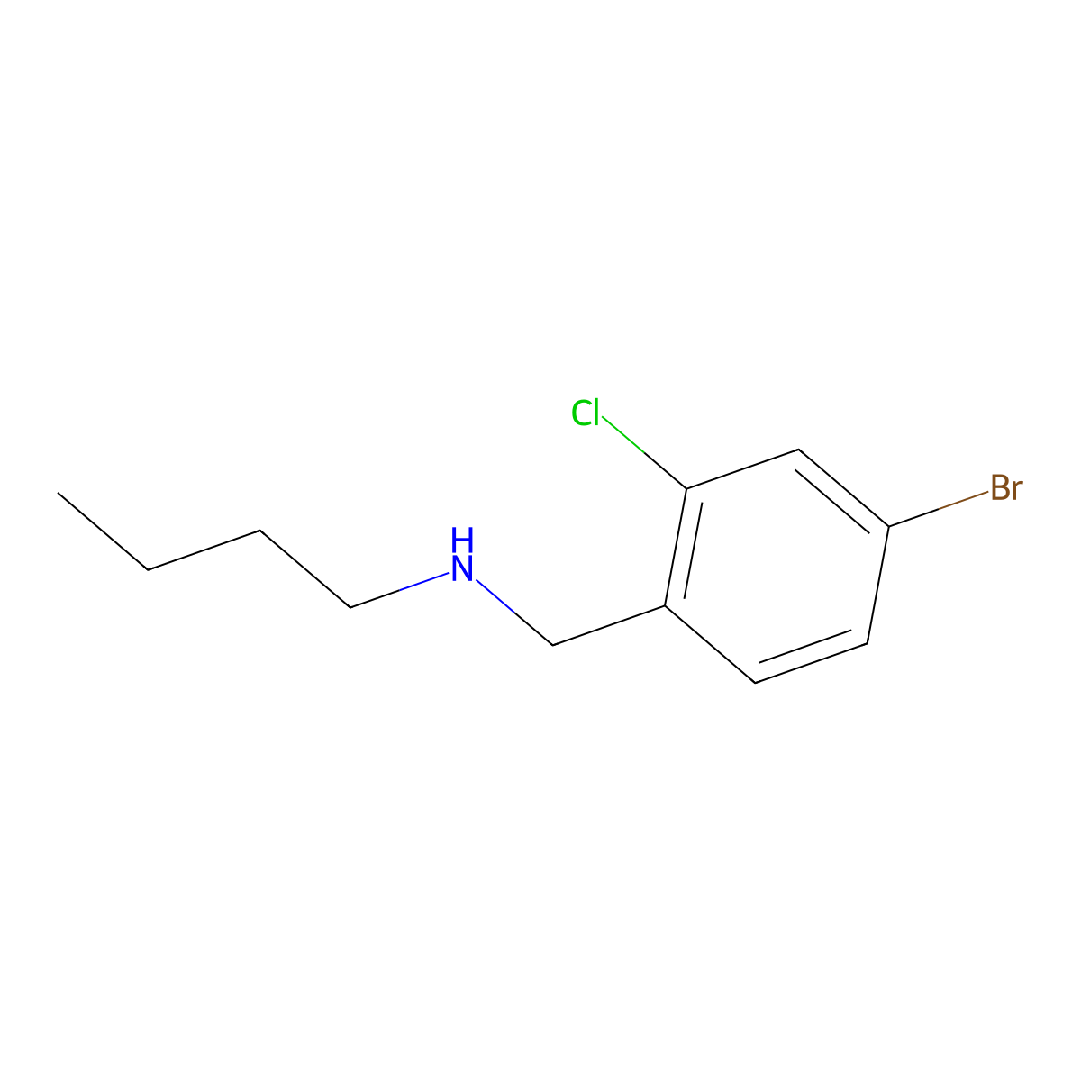 [(4-Bromo-2-chlorophenyl)methyl](butyl)amine molecular structure, CAS 1178918-10-9