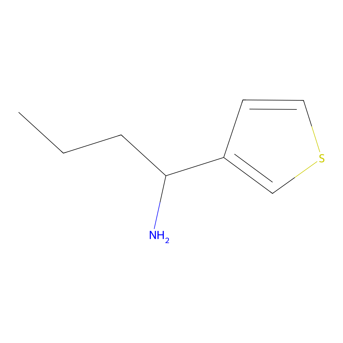 1-(Thiophen-3-yl)butan-1-amine molecular structure, CAS 1178919-45-3