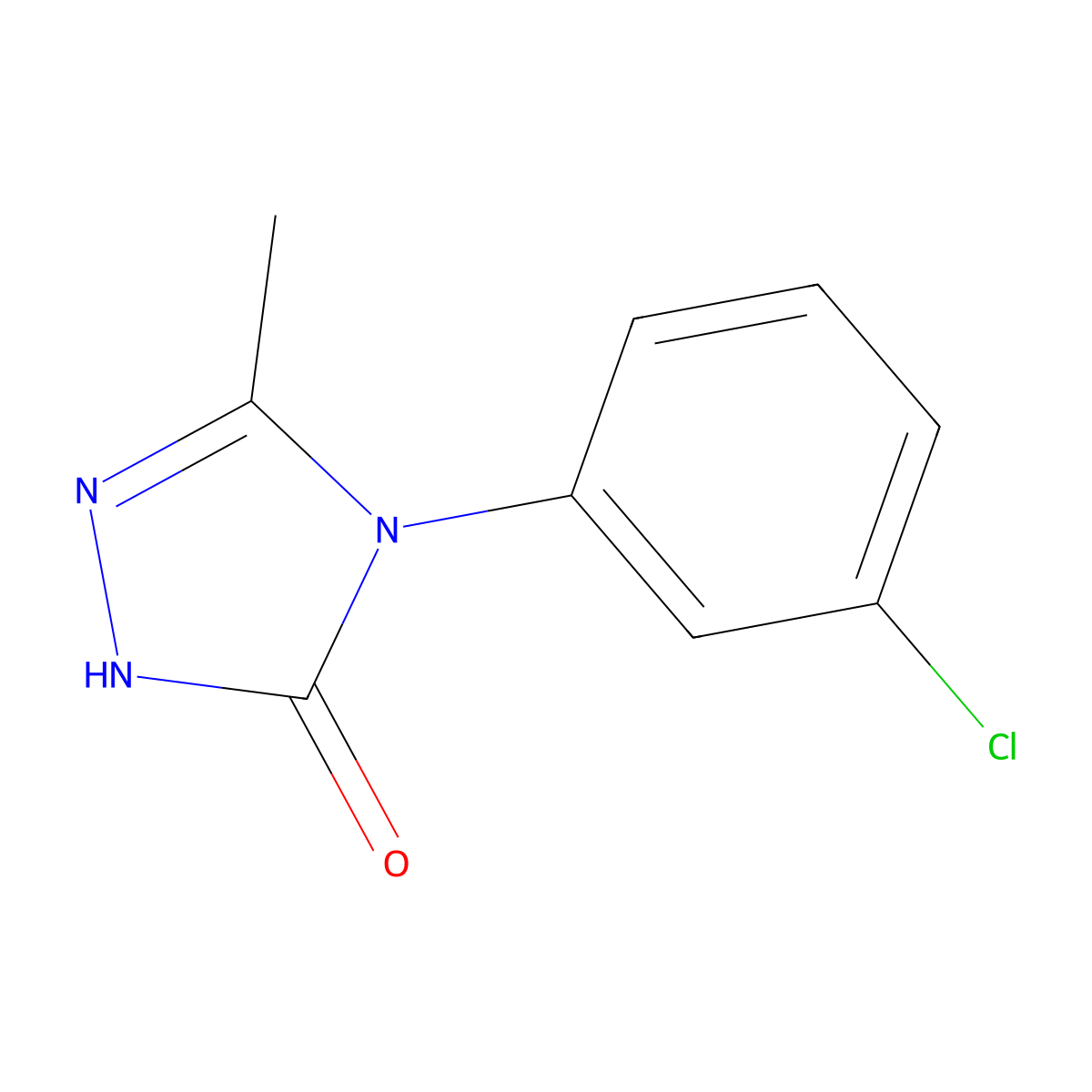 4-(3-chlorophenyl)-5-methyl-2,4-dihydro-3H-1,2,4-triazol-3-one molecular structure, CAS 117892-18-9