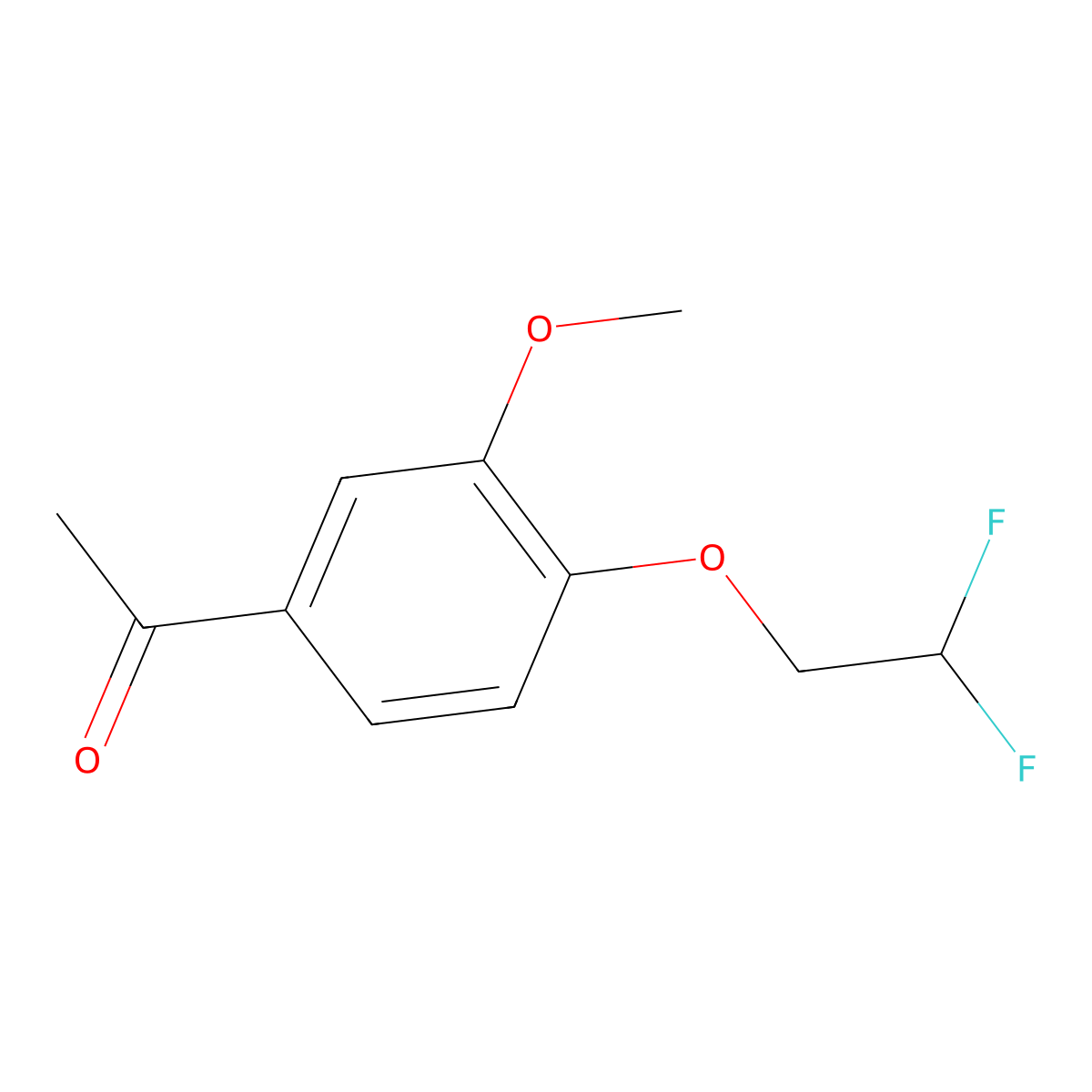 1-[4-(2,2-Difluoroethoxy)-3-methoxyphenyl]ethanone molecular structure, CAS 1178922-48-9
