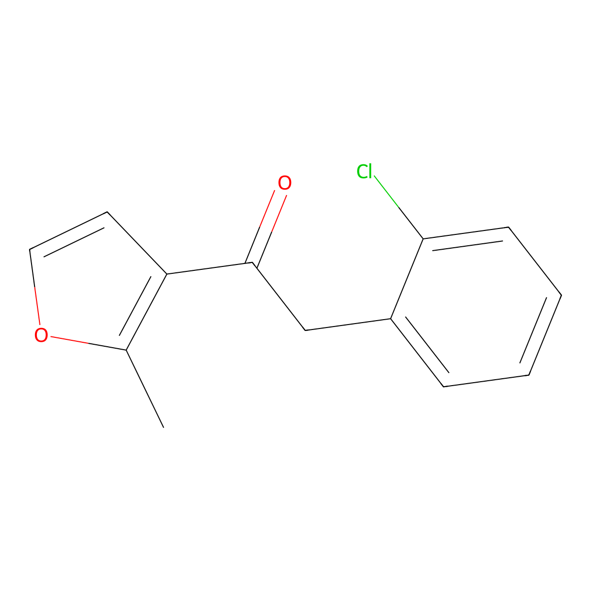 2-(2-Chlorophenyl)-1-(2-methylfuran-3-yl)ethan-1-one molecular structure, CAS 1178926-70-9