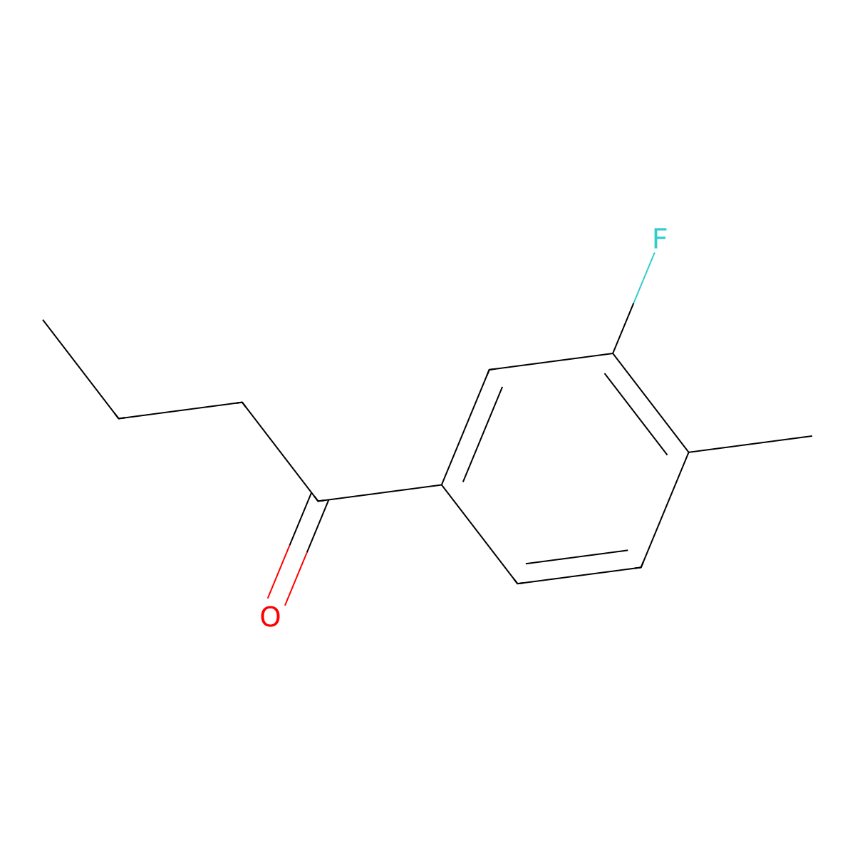 3'-Fluoro-4'-methylbutyrophenone molecular structure, CAS 1178929-83-3