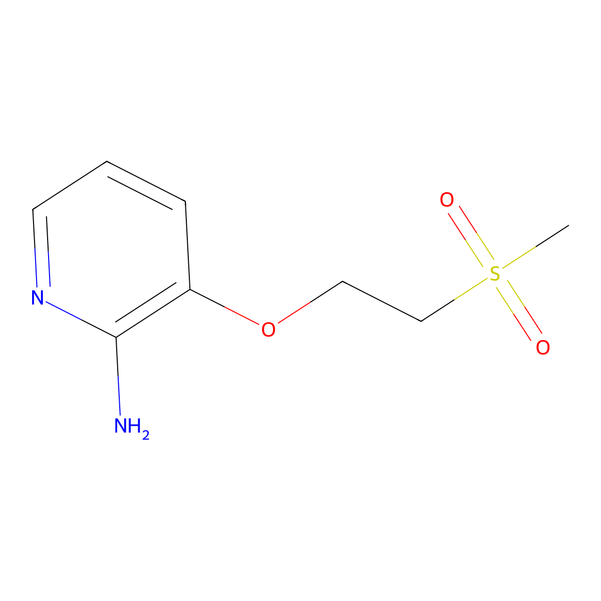 3-(2-Methanesulfonylethoxy)pyridin-2-amine molecular structure, CAS 1178934-00-3