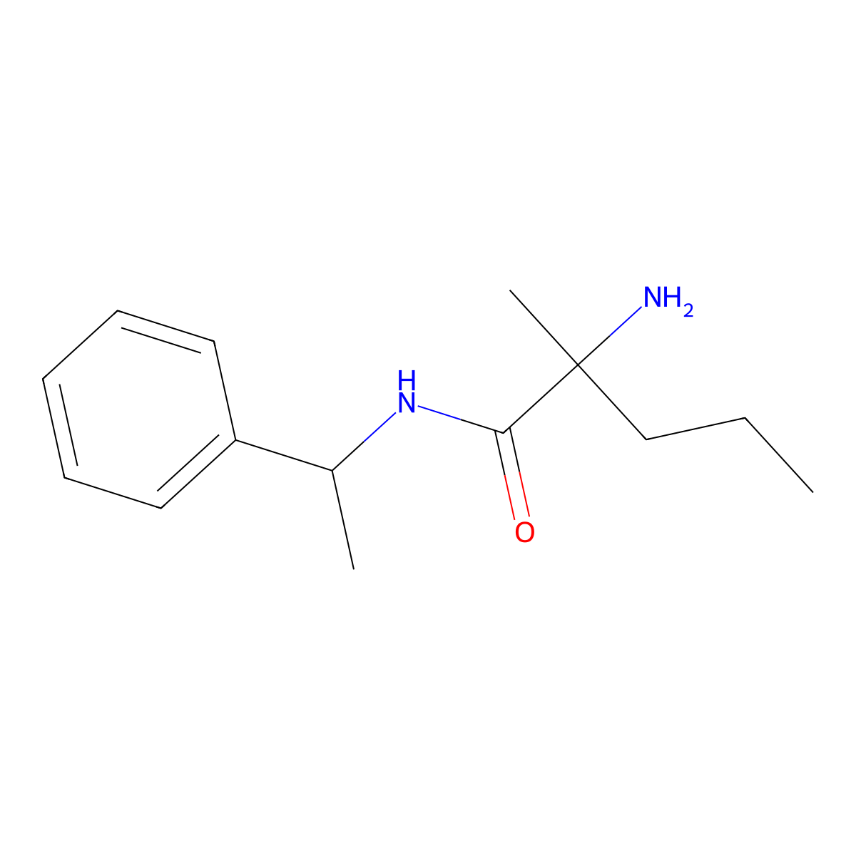 2-amino-2-methyl-N-(1-phenylethyl)pentanamide molecular structure, CAS 1178936-82-7