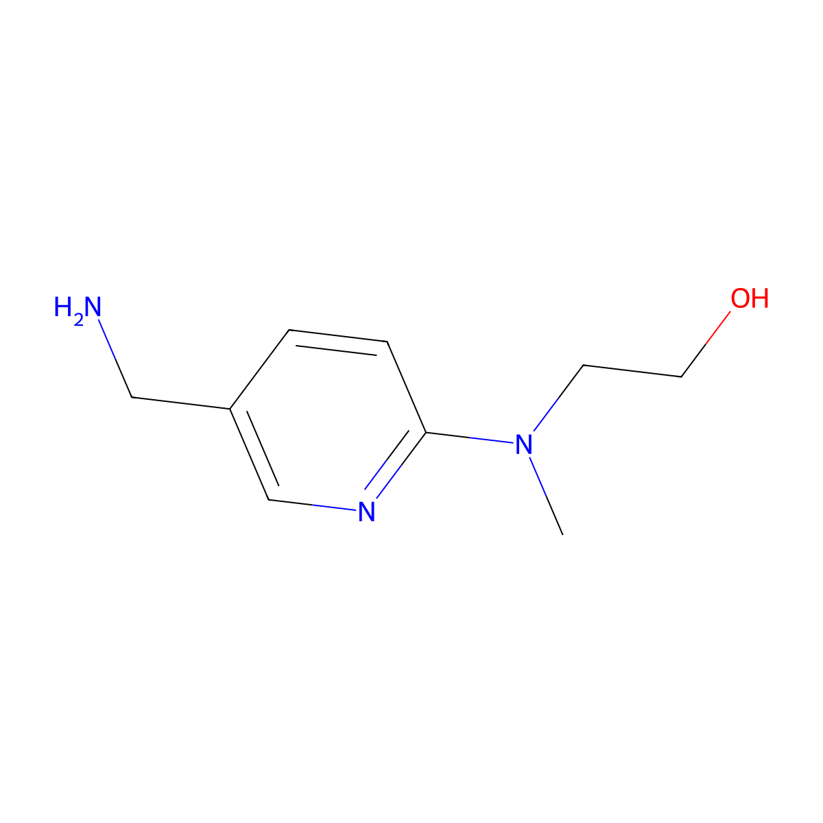 2-[[5-(Aminomethyl)-2-pyridinyl](methyl)amino]-1-ethanol molecular structure, CAS 1178939-85-9