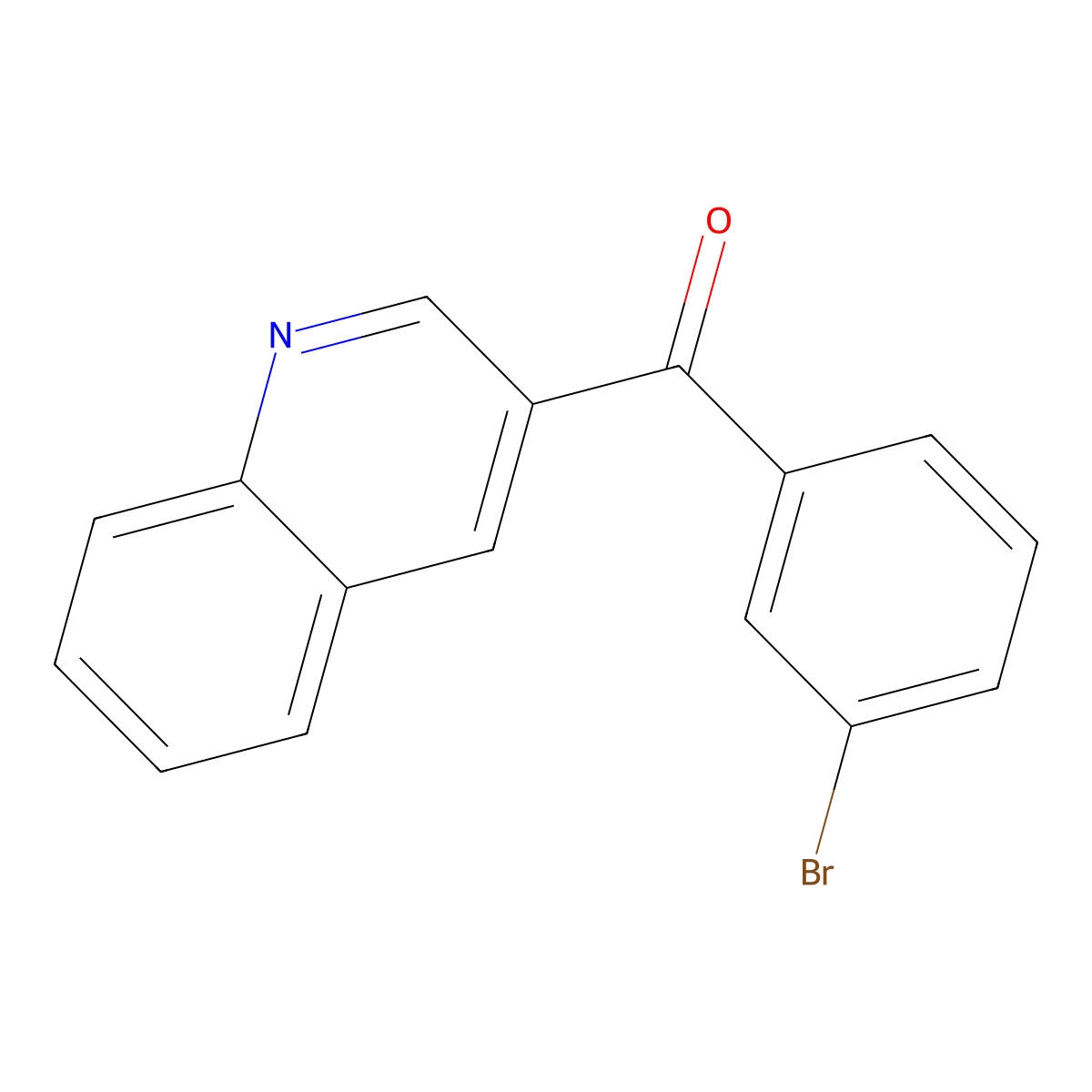 (3-Bromophenyl)(quinolin-3-yl)methanone molecular structure, CAS 1178950-08-7