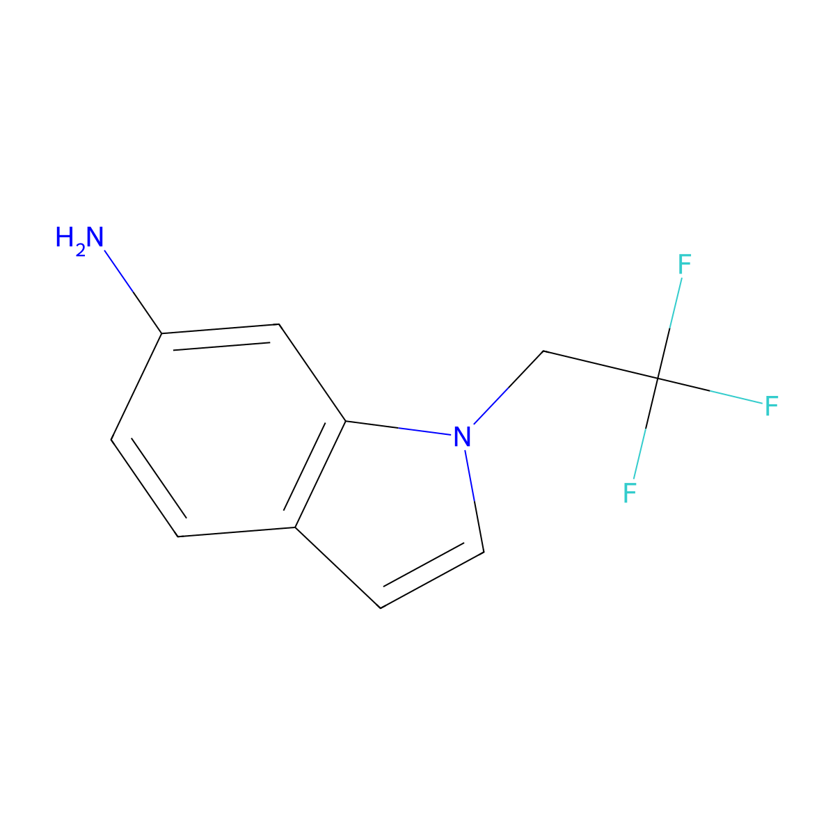 1-(2,2,2-Trifluoroethyl)-1H-indol-6-amine molecular structure, CAS 1178958-31-0
