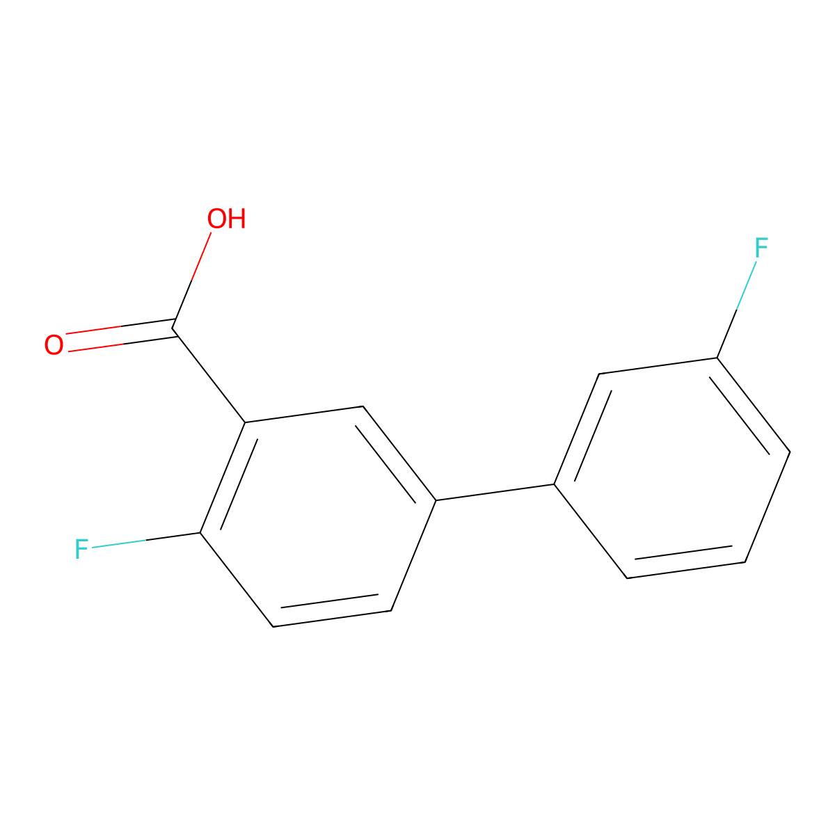 3',4-Difluoro-[1,1'-biphenyl]-3-carboxylic acid molecular structure, CAS 1178958-75-2