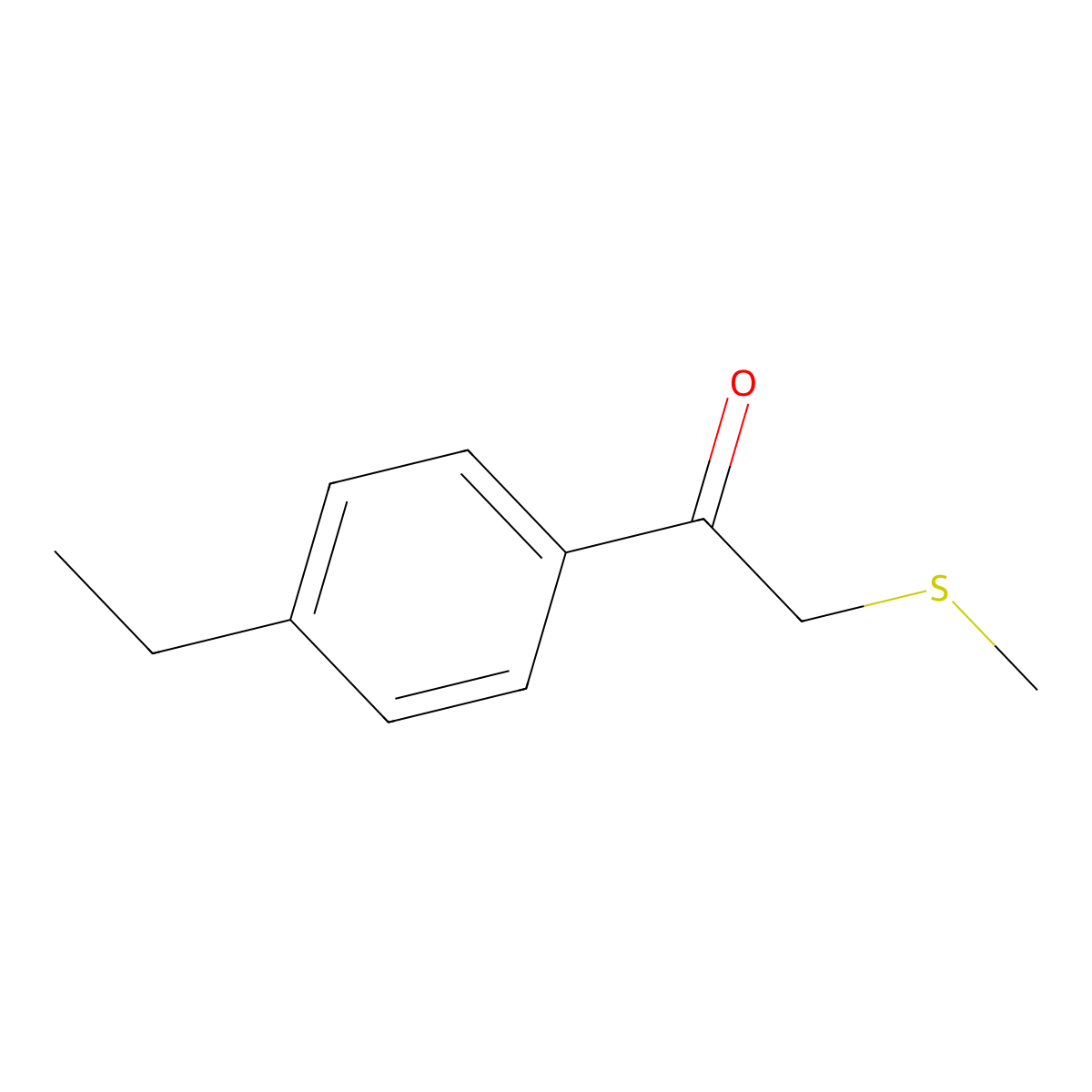 1-(4-Ethylphenyl)-2-(methylthio)ethan-1-one molecular structure, CAS 1178958-97-8
