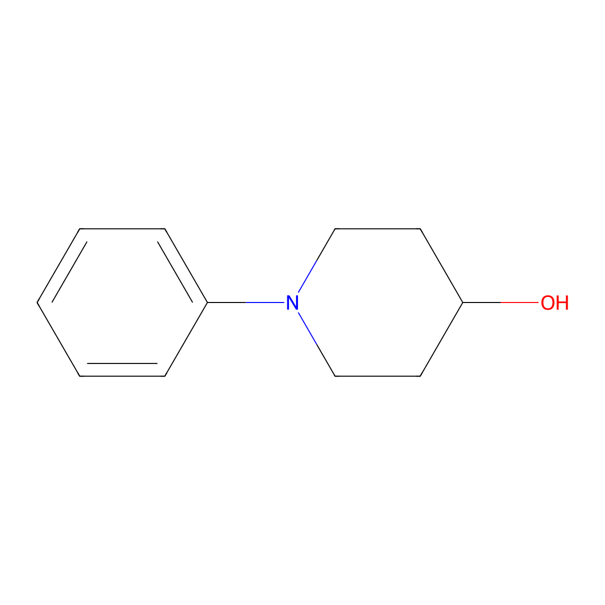 1-Phenylpiperidin-4-ol molecular structure, CAS 117896-69-2