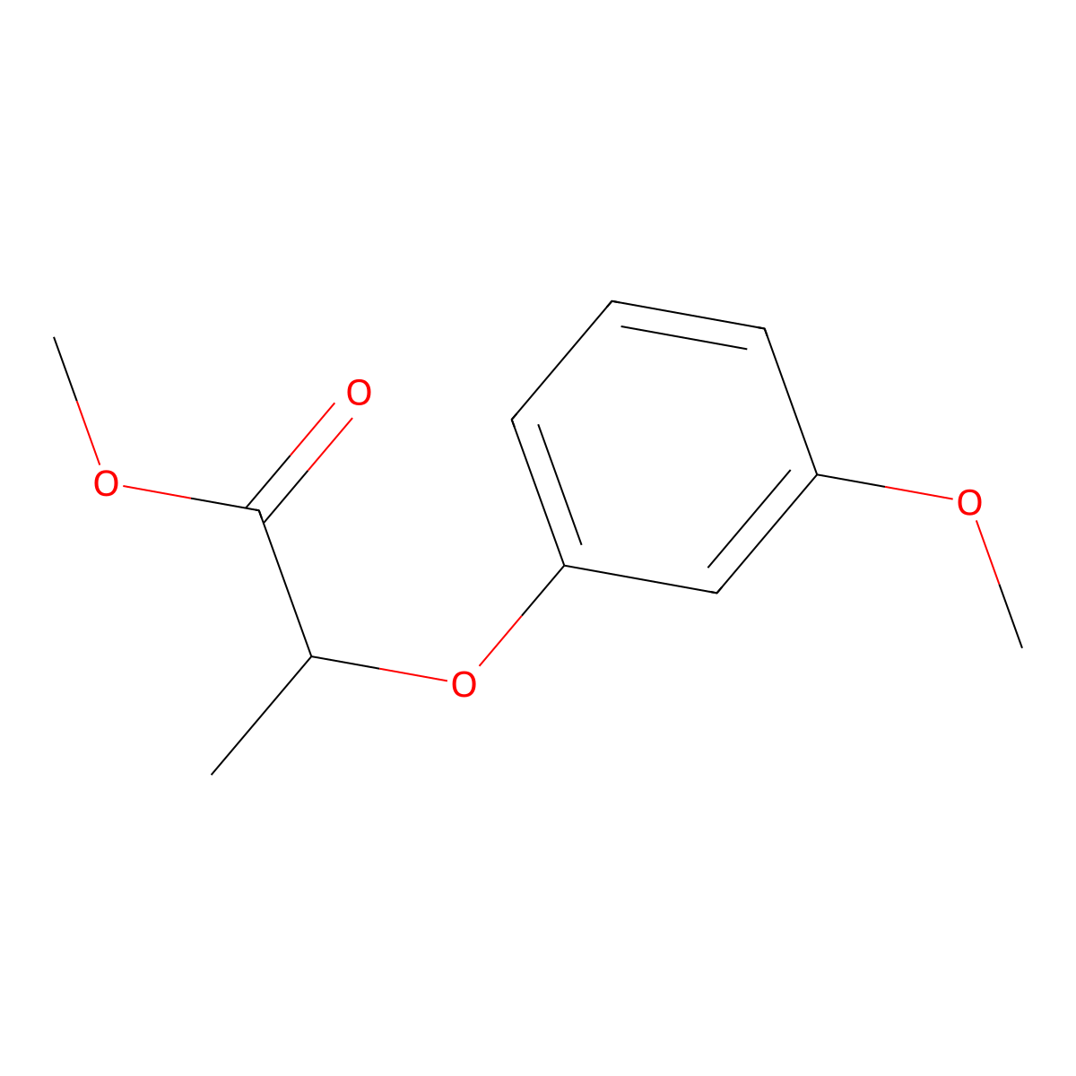2-(3-Methoxy-phenoxy)-propionic acid methyl ester molecular structure, CAS 117896-91-0