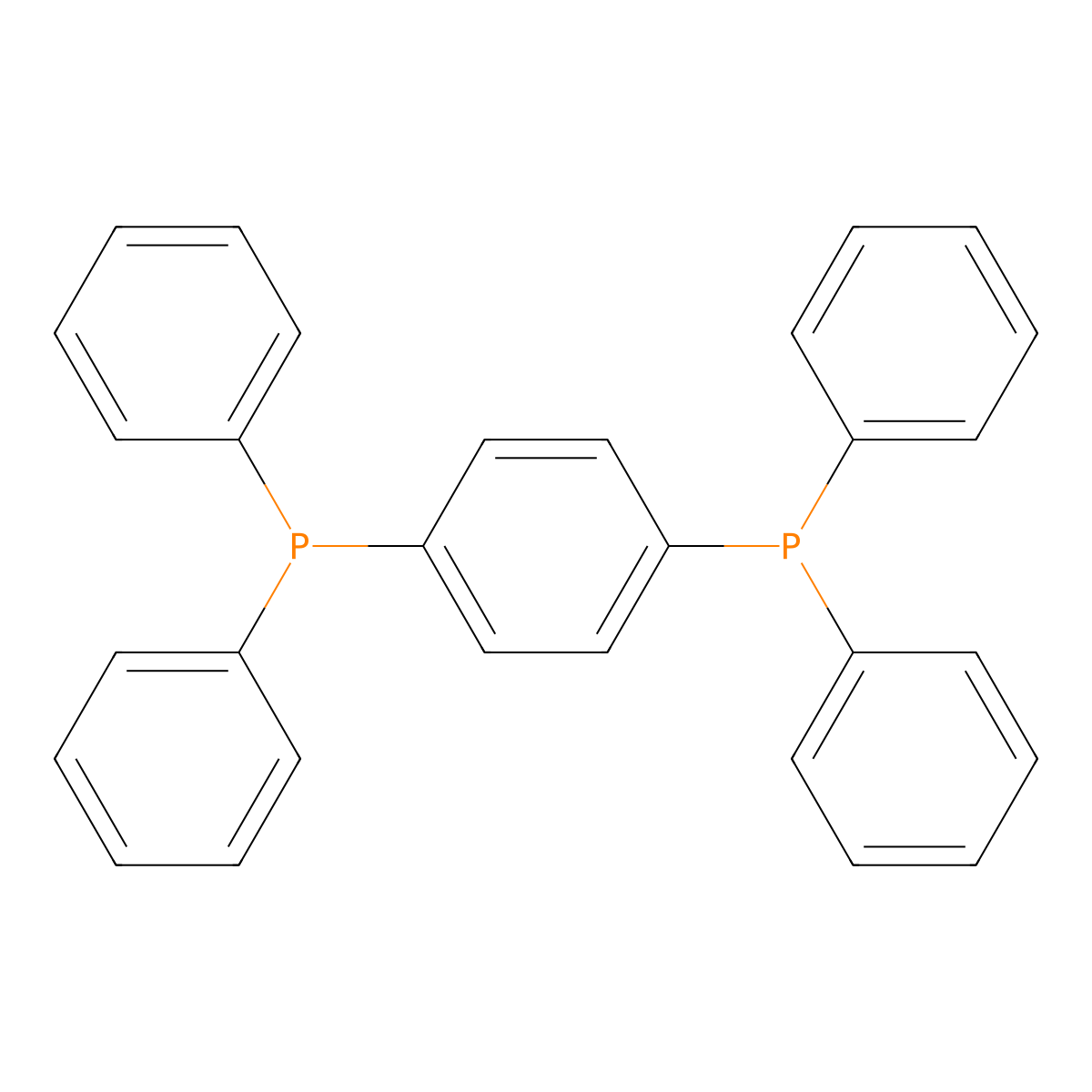 1,4-Bis(diphenylphosphanyl)benzene molecular structure, CAS 1179-06-2