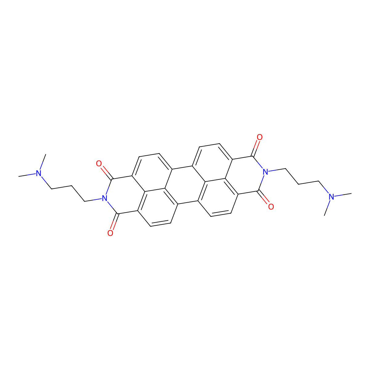 2,9-Bis(3-(dimethylamino)propyl)anthra[2,1,9-def:6,5,10-d'e'f']diisoquinoline-1,3,8,10(2H,9H)-tetraone molecular structure, CAS 117901-97-0