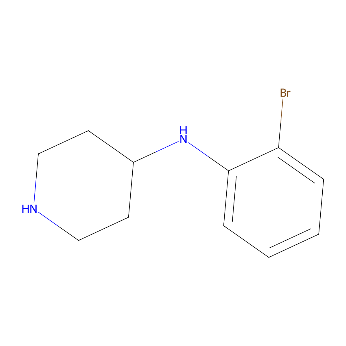 N-(2-bromophenyl)piperidin-4-amine molecular structure, CAS 1179012-66-8