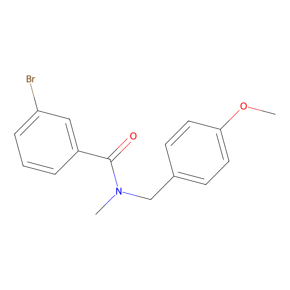 3-bromo-N-[(4-methoxyphenyl)methyl]-N-methylbenzamide molecular structure, CAS 1179015-09-8