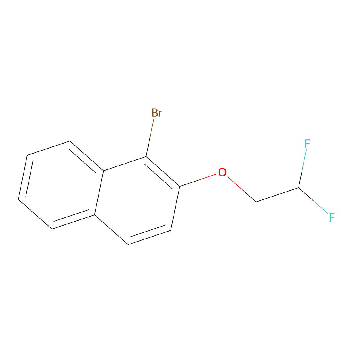 1-Bromo-2-(2,2-difluoroethoxy)naphthalene molecular structure, CAS 1179017-22-1