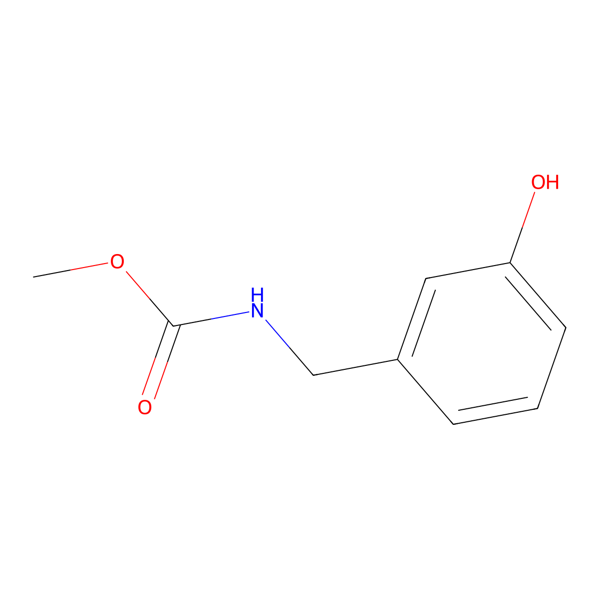 methyl N-[(3-hydroxyphenyl)methyl]carbamate molecular structure, CAS 1179018-07-5