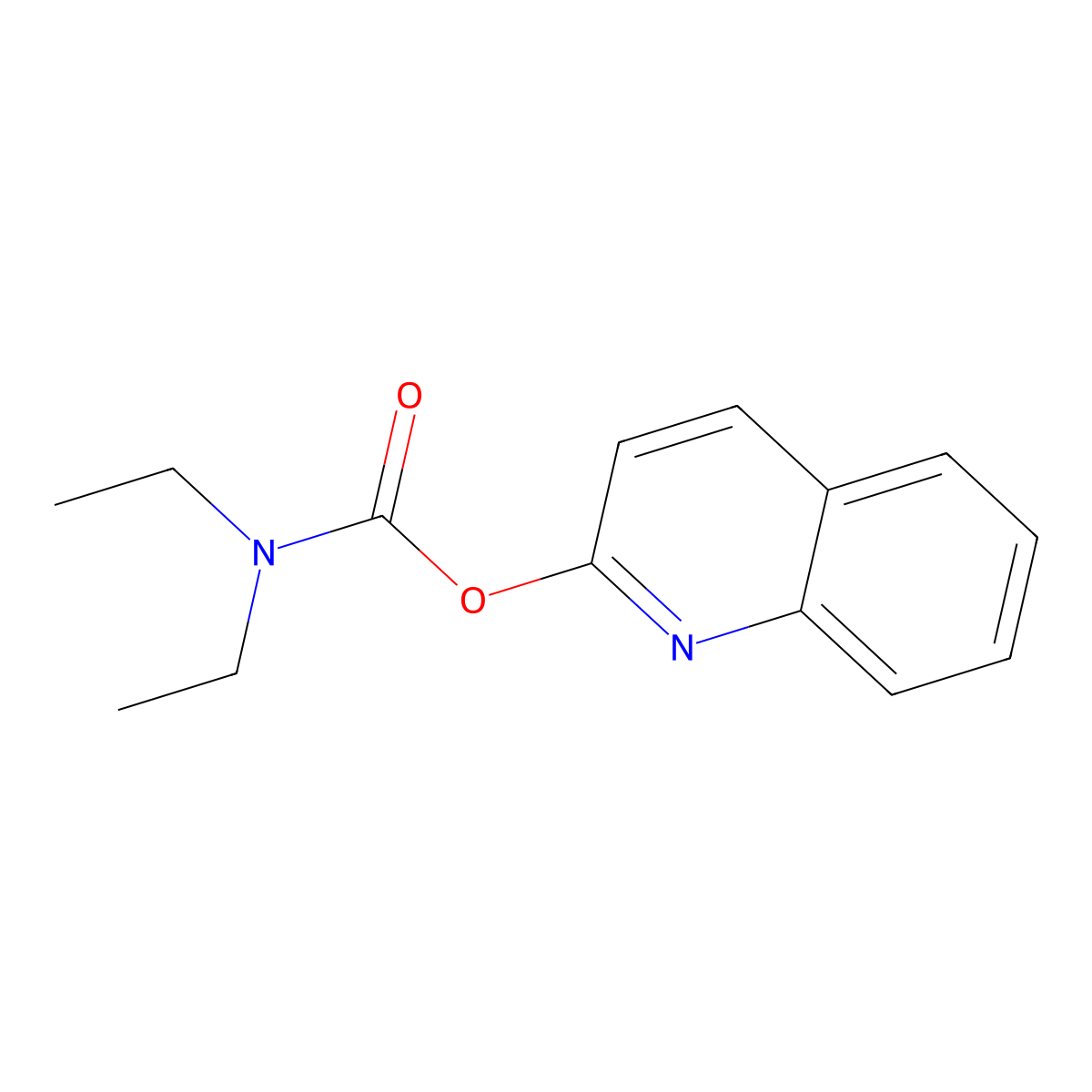 Carbamic acid, diethyl-, 2-quinolinyl ester molecular structure, CAS 117902-17-7