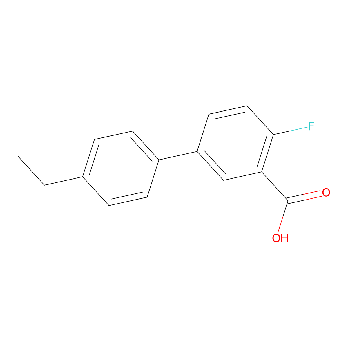 5-(4-Ethylphenyl)-2-fluorobenzoic acid molecular structure, CAS 1179020-39-3