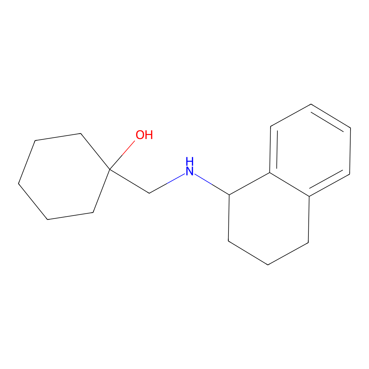 1-{[(1,2,3,4-Tetrahydronaphthalen-1-yl)amino]methyl}cyclohexan-1-ol molecular structure, CAS 1179023-85-8