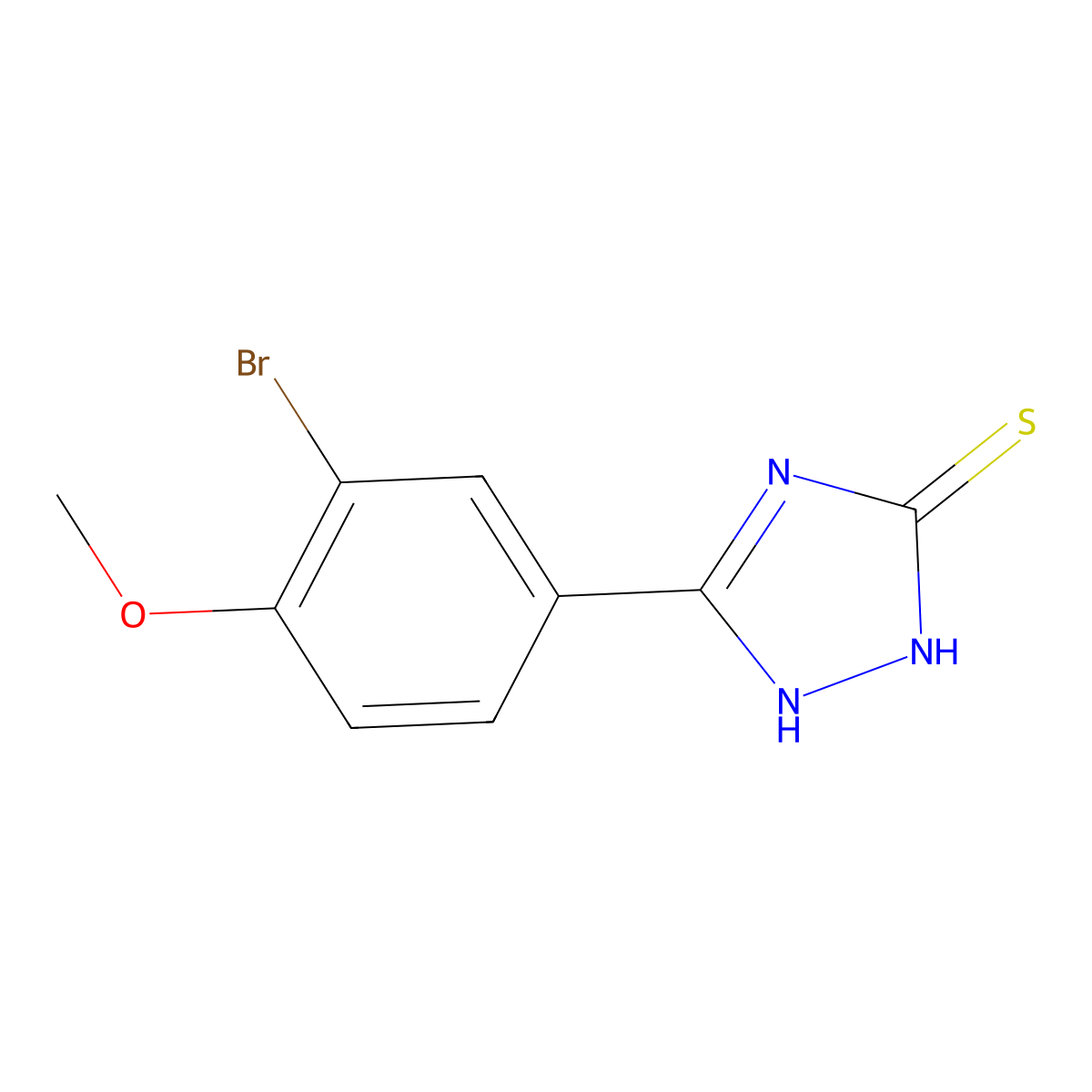 5-(3-bromo-4-methoxyphenyl)-4H-1,2,4-triazole-3-thiol molecular structure, CAS 1179024-63-5