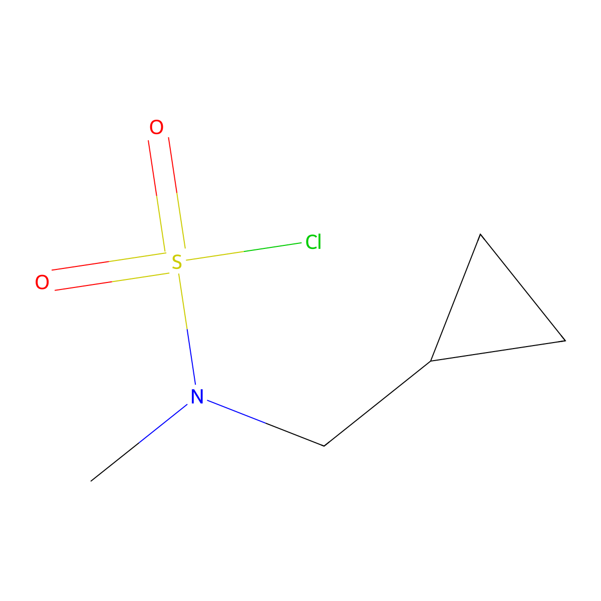 N-(cyclopropylmethyl)-N-methylsulfamoyl chloride molecular structure, CAS 1179030-02-4