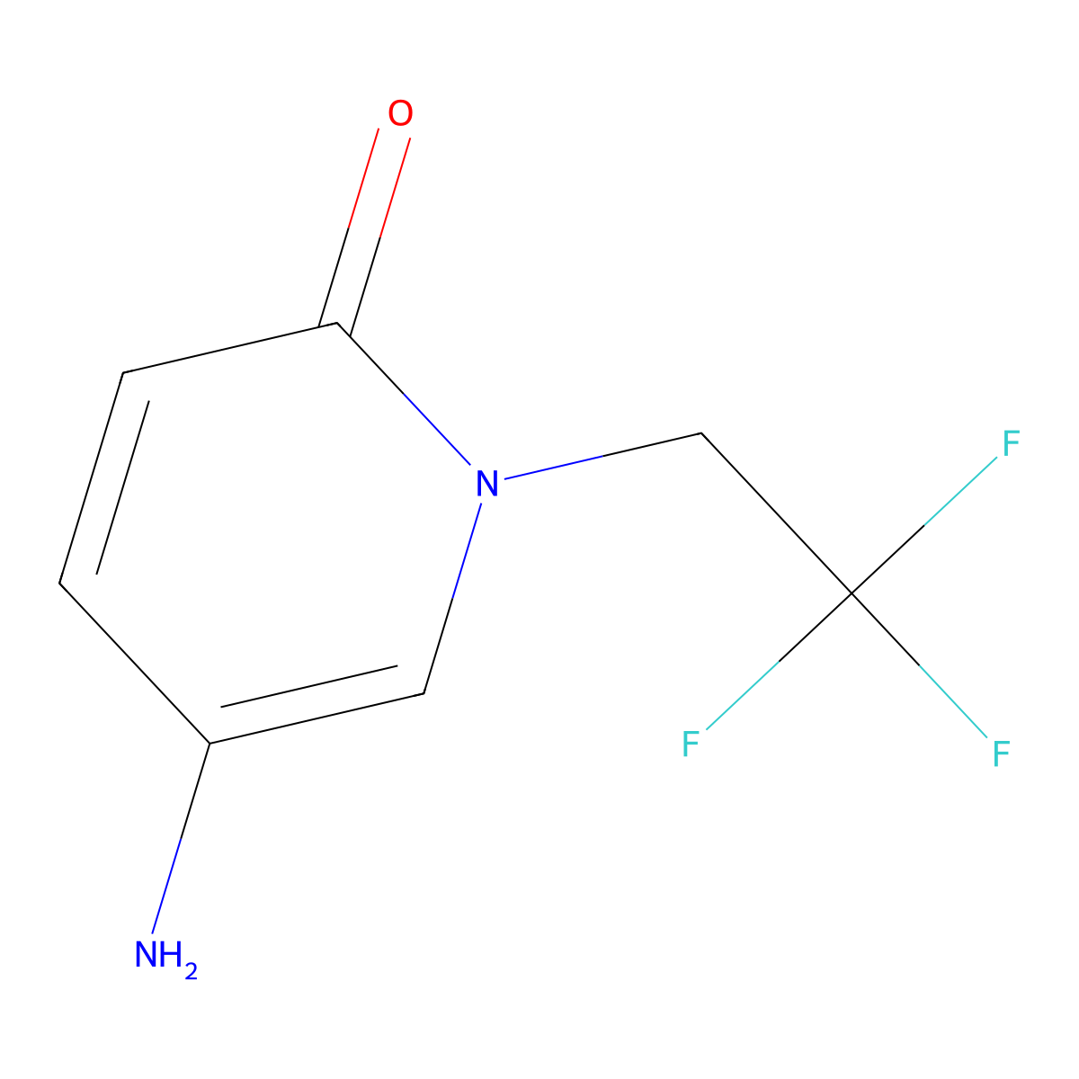 5-Amino-1-(2,2,2-trifluoroethyl)pyridin-2(1H)-one molecular structure, CAS 1179038-34-6