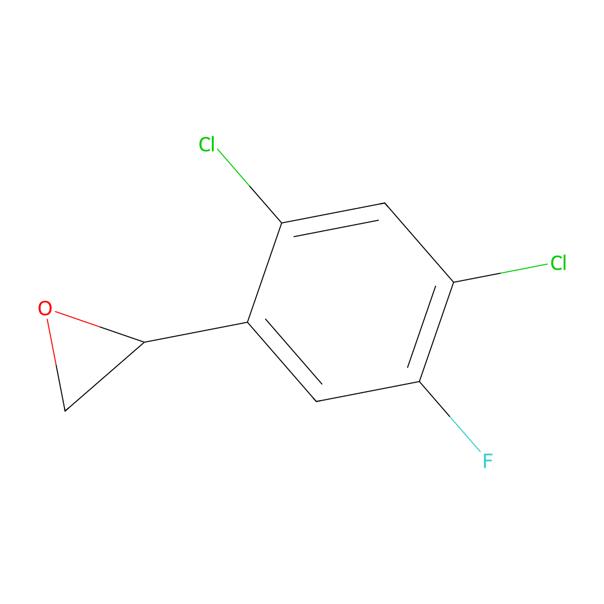 2-(2,4-Dichloro-5-fluorophenyl)oxirane molecular structure, CAS 1179042-36-4