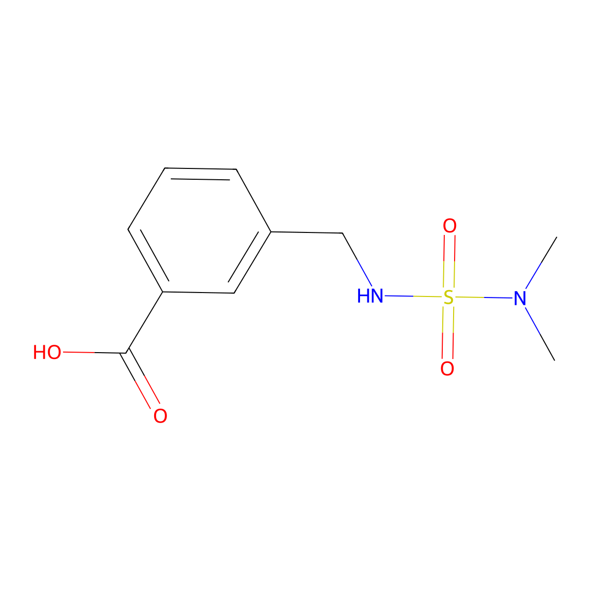 3-{[(Dimethylsulfamoyl)amino]methyl}benzoic acid molecular structure, CAS 1179046-79-7