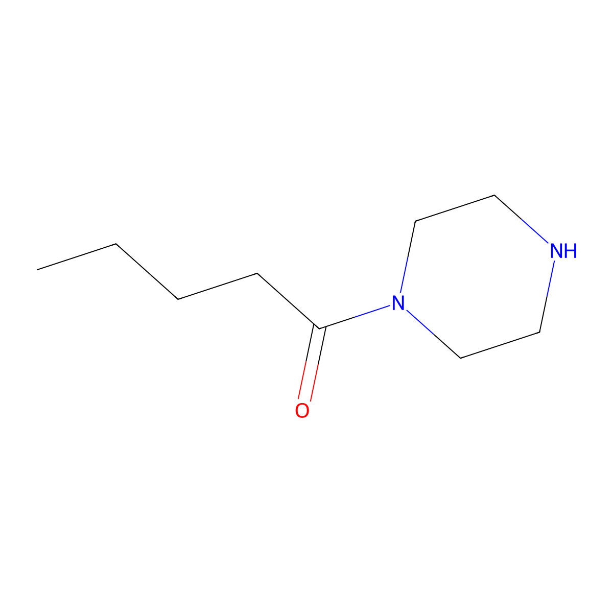 1-(Piperazin-1-yl)pentan-1-one molecular structure, CAS 117905-47-2