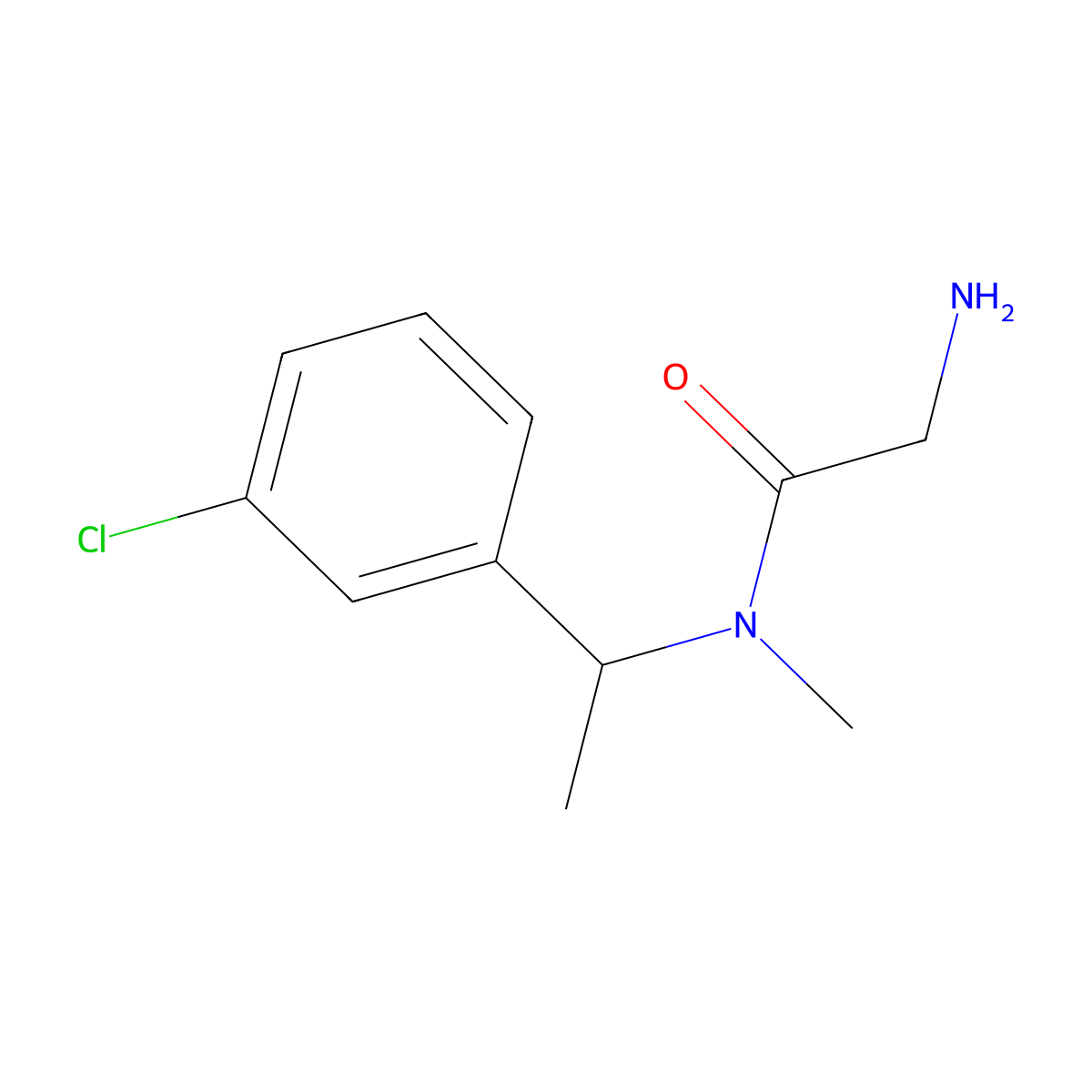 2-Amino-N-[1-(3-chloro-phenyl)-ethyl]-N-methyl-acetamide molecular structure, CAS 1179056-83-7