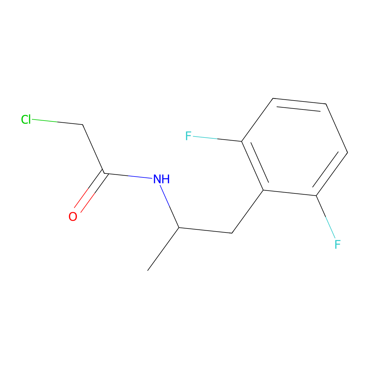 2-chloro-N-[1-(2,6-difluorophenyl)propan-2-yl]acetamide molecular structure, CAS 1179059-55-2