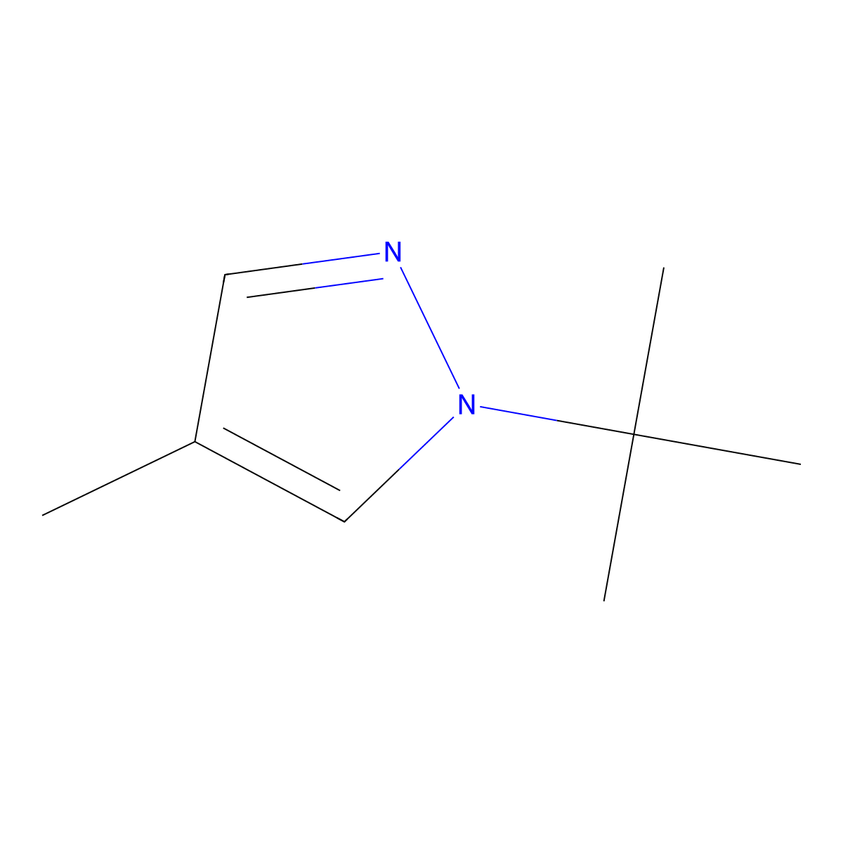 1-tert-butyl-4-methyl-1H-pyrazole molecular structure, CAS 1179060-17-3