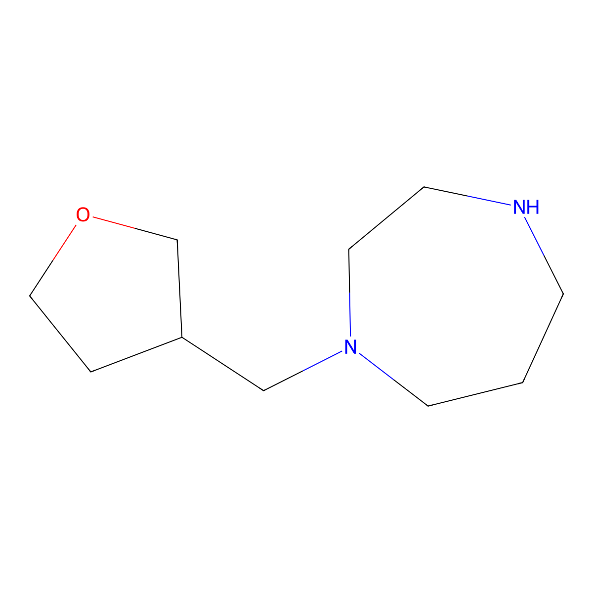 1-[(Oxolan-3-yl)methyl]-1,4-diazepane molecular structure, CAS 1179063-28-5