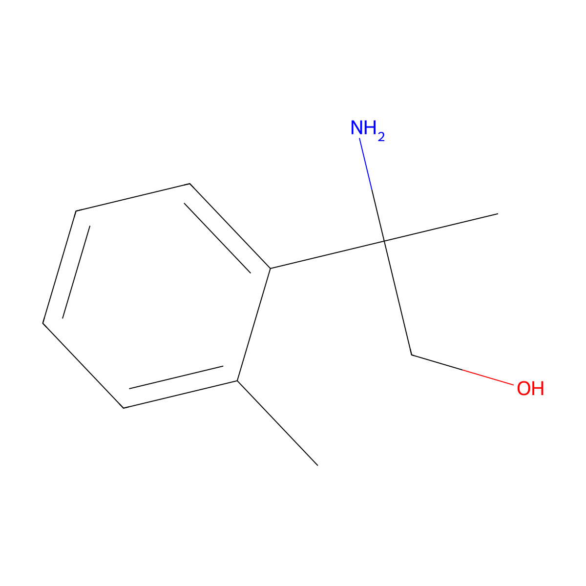 2-Amino-2-(o-tolyl)propan-1-ol molecular structure, CAS 1179064-39-1